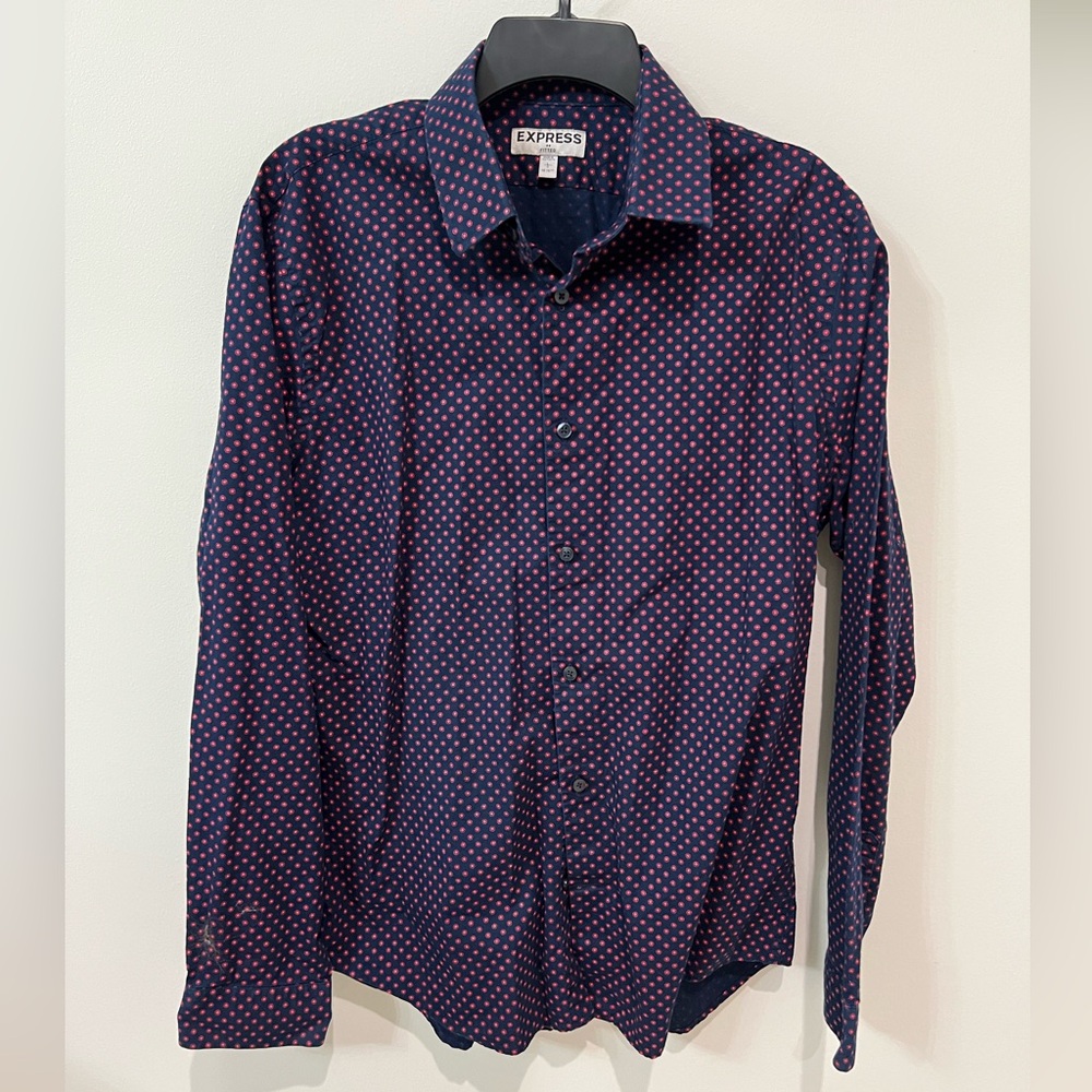 Express Fitted Men's Button Down Shirt - Size Large